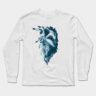 The Native Wolf (blue version) Long Sleeve T-Shirt